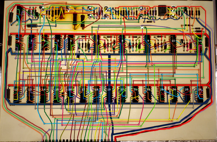 The interface board with trace overlays